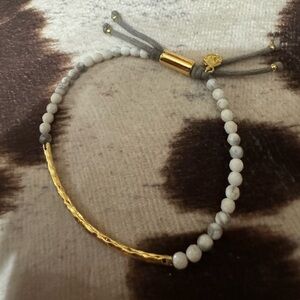 Gorjana Gold and Gray Beaded Bracelet